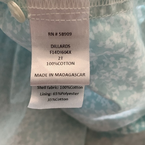 EdgeHill Collection 2T Blue Floral Kids Vintage Dress cottage core vintage style - Picture 6 of 6